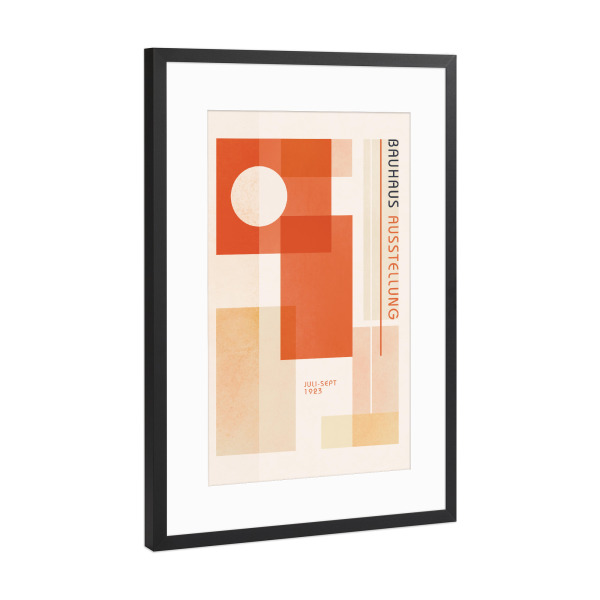 Poster mit Rahmen Schwarz (Metallic) "Bauhaus-Harmonie" artboxONE - Abstrakt,Geometrie