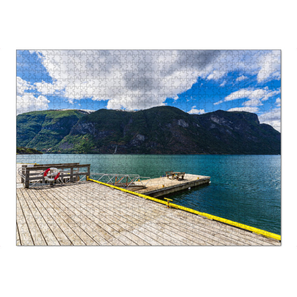 Puzzle Ravensburger "Steg am Aurlandsfjord" artboxONE - Natur,Reise,Architektur,Reise / Strand und Meer,Reise / Länder