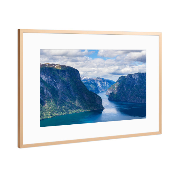 Poster mit Rahmen Kupfer "Am Aurlandsfjord in Norwegen" artboxONE - Natur,Reise,Reise / Strand und Meer,Reise / Länder