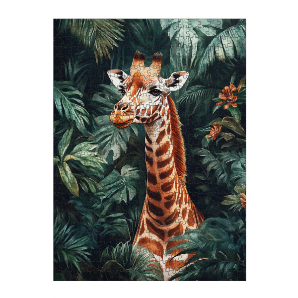 artboxONE Puzzle "Giraffe Forest Leaves (matart)" artboxONE - Natur,Tiere - Giraffe,Wald,Blätter,Tier,Tiere,Natur,Wild,Tierwelt,Modern