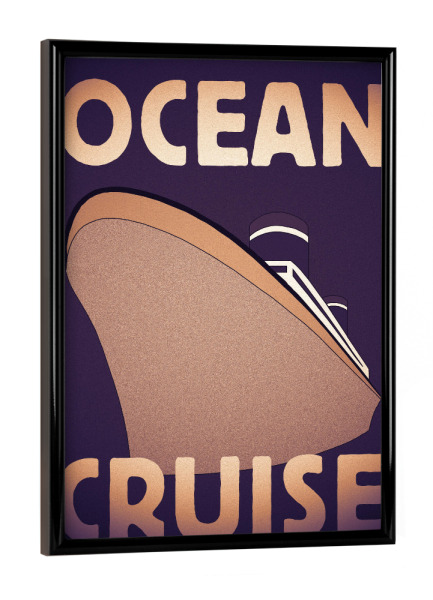 Poster mit schwarzem Rahmen "Ocean Cruise" artboxONE - Reise,Reise / Strand und Meer