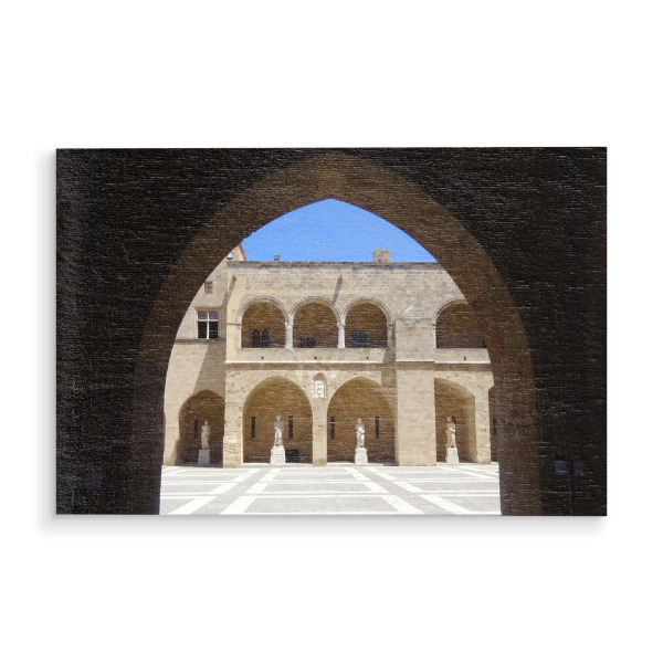 Holzbild "The Rhodos Palace" artboxONE - Städte,Reise,Architektur,Reise / Länder,Städte / Weitere