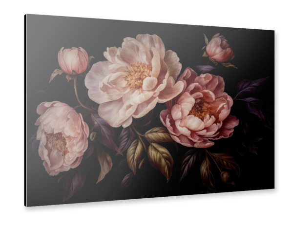 Alu-Dibond "Peach Vintage Peonies Bouquets" 30x20 cm artboxONE