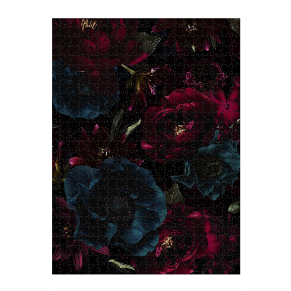 artboxONE Puzzle "Dark Burgundy Mystic Flower Garden" artboxONE - Floral,Für Mama