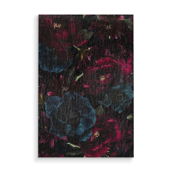 Holzbild "Dark Burgundy Mystic Flower Garden" artboxONE - Floral,Für Mama