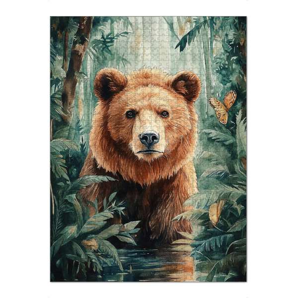 Puzzle Ravensburger "Bear Forest (matart)" artboxONE - Natur,Tiere - Bär,Wald,Tier,Tiere,Natur,Wild,Tierwelt,Modern - Bild bär