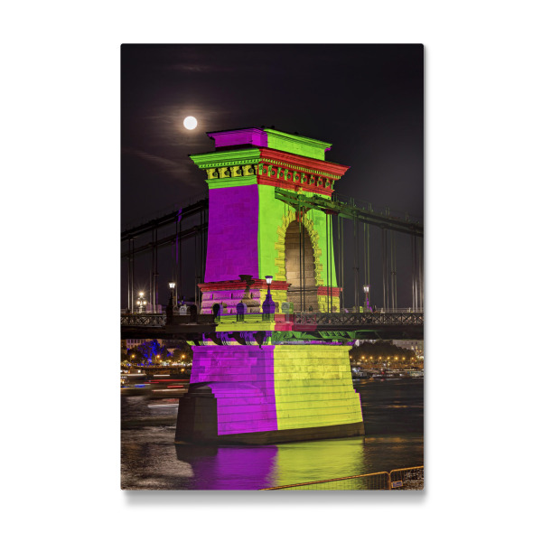 Galerie-Print "Kettenbrücke bei Nacht" 75x50 cm artboxONE