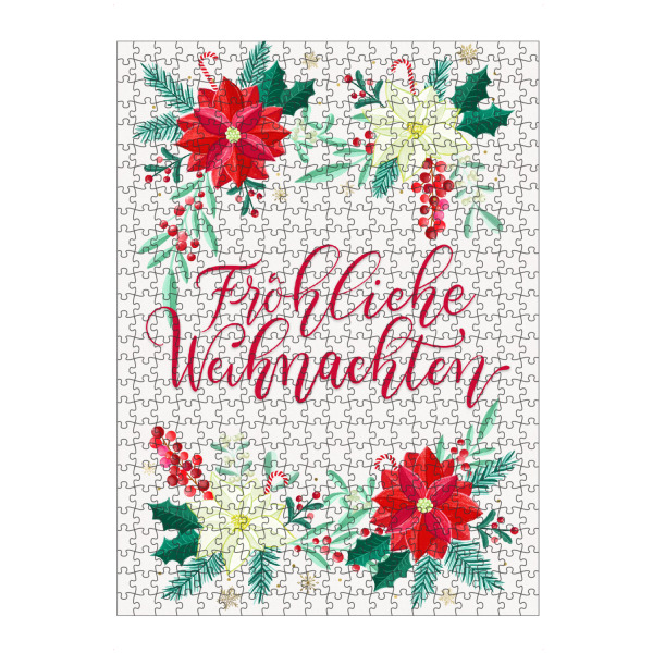 artboxONE Puzzle "Bald ist Weihnachten" artboxONE - Typografie,Floral,Weihnachten