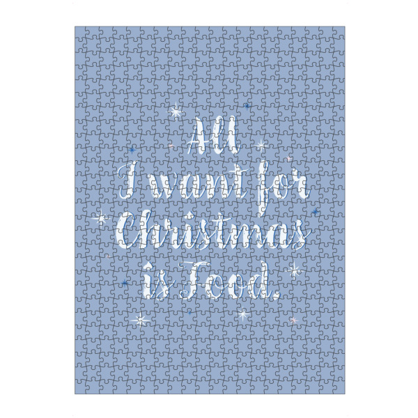 artboxONE Puzzle "All I Want For Christmas is Food" artboxONE - Typografie,Essen & Trinken,Menschen,Weihnachten