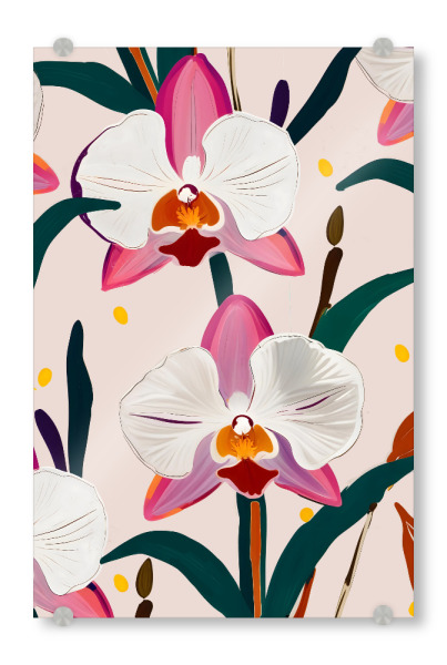 Acrylglasbild "Rosa Orchideen" artboxONE - Natur,Floral