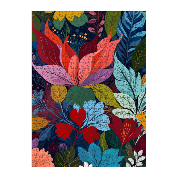 Puzzle Ravensburger "Verflochten" artboxONE - Floral - Natur,Landschaft,Pastell,Gedämpft,Strichzeichnungen,Abenteuer,Reisen,Hügel,Berg,Tal