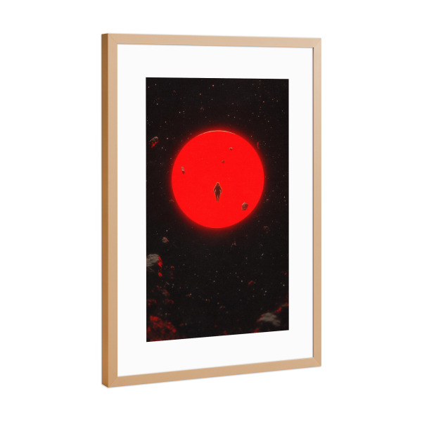 Poster mit Rahmen Kupfer "Roter Mond" artboxONE - Menschen,Für Papa,Galaxy