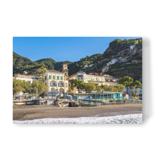 Leinwandbild "Strand in Minori" artboxONE - Natur,Reise,Architektur,Reise / Strand und Meer,Reise / Länder