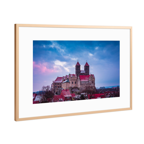 Poster mit Rahmen Kupfer "Winter in Quedlinburg" artboxONE - Städte,Reise