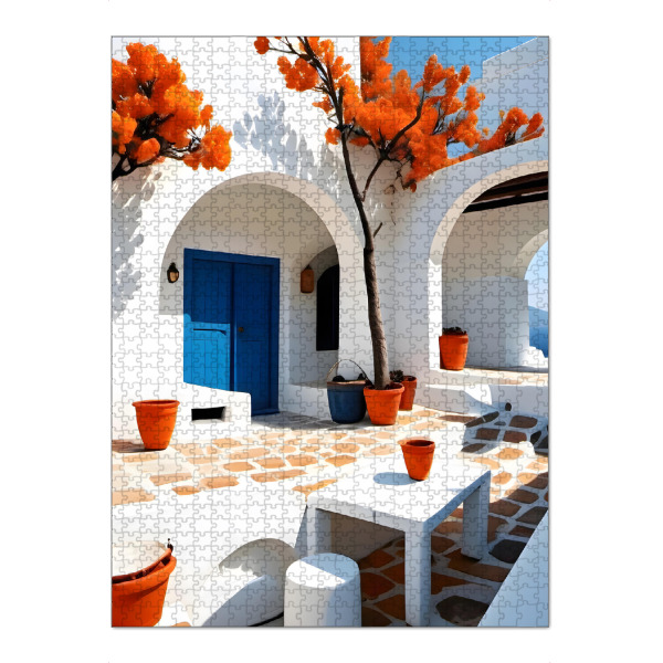 Puzzle Ravensburger "Terrakotta-Träume in Griechenland" artboxONE - Reise,Architektur