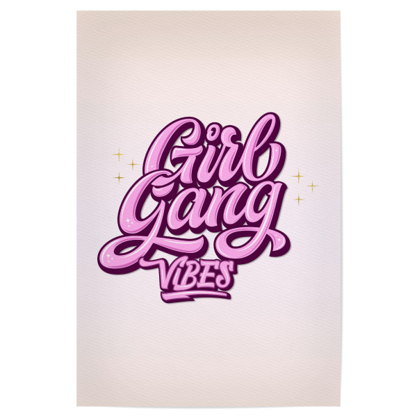 Poster 30x20 cm "Girl Gang Vibes" artboxONE - Typografie,Lustig