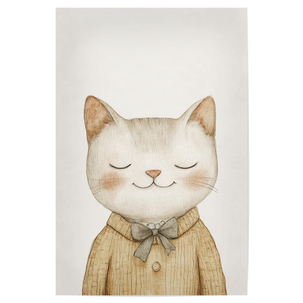 Poster 30x20 cm "Pastel Katzenliebe Felix" artboxONE - Tiere,Liebe,Lustig