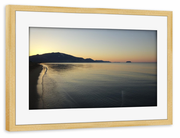 Poster mit Rahmen kiefer "The Sunrise at Zante" artboxONE - Reise,Reise / Strand und Meer,Reise / Länder