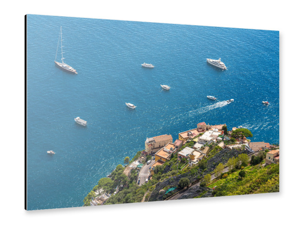 Alu-Dibond "Boote an der Amalfiküste" 30x20 cm artboxONE