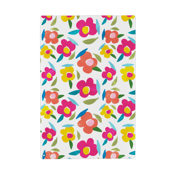 Metall Poster "Helle Blumen auf Weiß" artboxONE - Floral