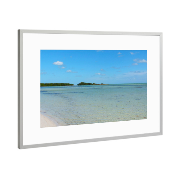 Poster mit Rahmen Silber "Florida Keys Beach" artboxONE - Natur,Reise,Reise / Strand und Meer,Reise / Länder
