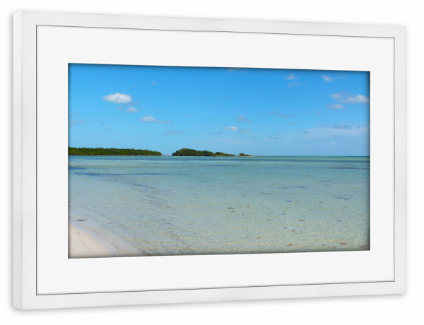 Poster mit Rahmen weiß "Florida Keys Beach" artboxONE - Natur,Reise,Reise / Strand und Meer,Reise / Länder
