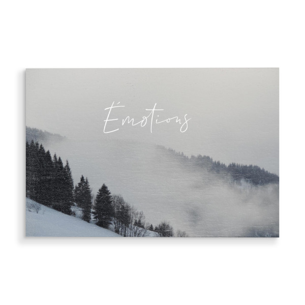 Holzbild "Emotions Nature" artboxONE - Typografie,Natur,Weihnachten - Nature,Landschaftsfotografie,Landschaft,Gefühle,Winter,Weltraum,Märchen