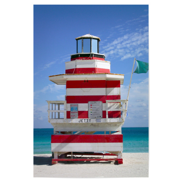 Poster 30x20 cm "Baywatch Miami South Beach" artboxONE - Reise,Reise / Strand und Meer,Reise / Länder