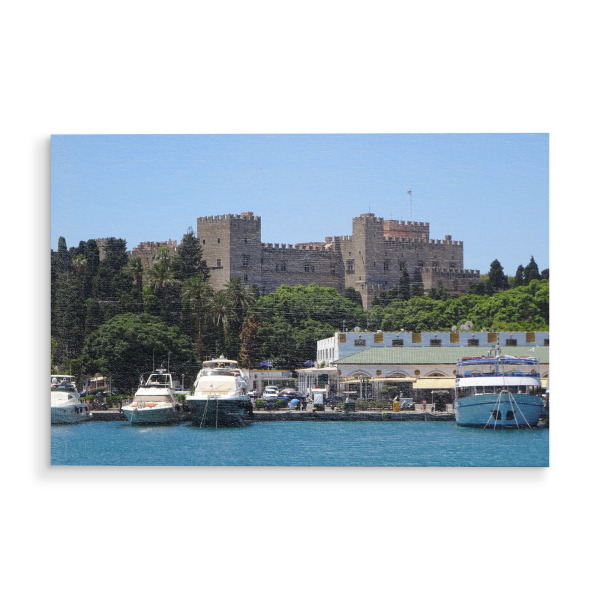 Holzbild "Rhodos-Stadt" artboxONE - Städte,Reise,Architektur,Reise / Strand und Meer,Reise / Länder