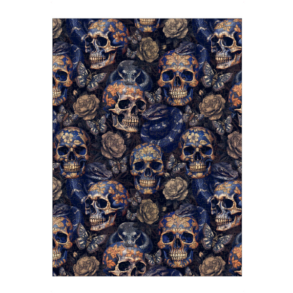 Puzzle Ravensburger "Vintage Skulls Snakes And Roses" artboxONE - Floral,Für Mama