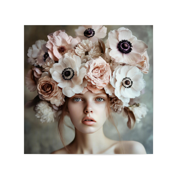 Poster 20x20 cm "Schleier aus Blüten" artboxONE - Natur,Floral,Abstrakt,Für Mama