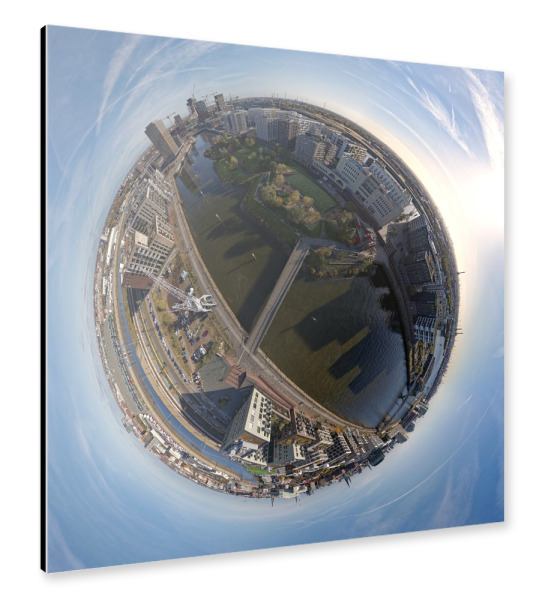 Alu-Dibond "Baakenparkbridge Hamburg-Hafencity" 30x30 cm artboxONE