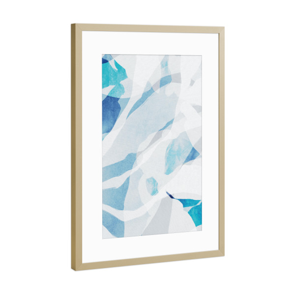 Poster mit Rahmen Gold "Ätherisches Laub" artboxONE - Natur,Floral,Abstrakt