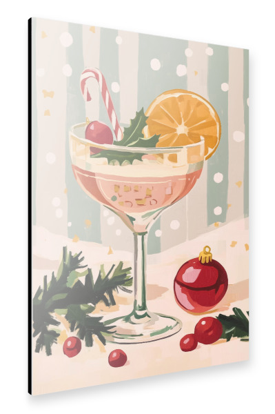 Alu-Dibond "Weihnachtscocktail" 30x20 cm artboxONE