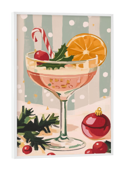 Poster mit weißem Rahmen "Weihnachtscocktail" artboxONE - Essen & Trinken,Weihnachten,Essen & Trinken / Alkohol,Festivals