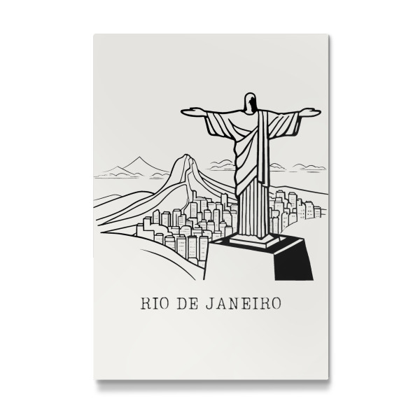 Galerie-Print "Line drawing Rio de Janeiro" 75x50 cm artboxONE