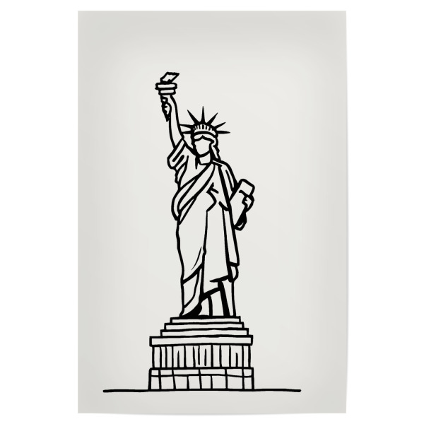 Poster "Drawing the Statue of Liberty" artboxONE - Städte / New York,Architektur