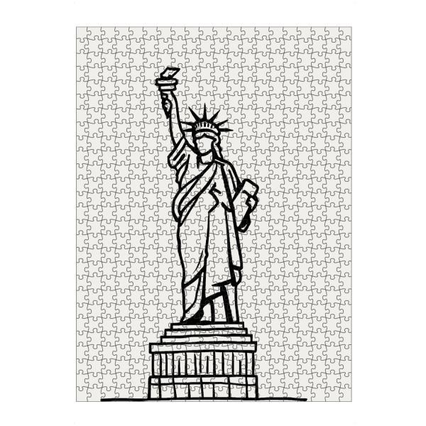 Puzzle Ravensburger "Drawing the Statue of Liberty" artboxONE - Städte / New York,Architektur
