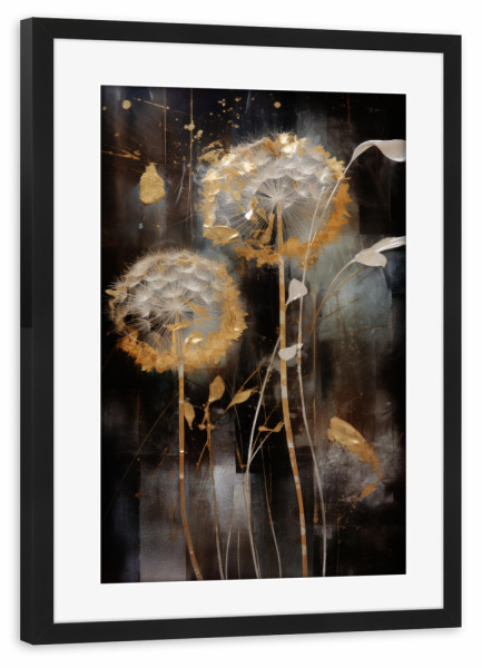 Poster mit Rahmen schwarz "Dandelion Whispers" artboxONE - Natur,Floral,Für Mama