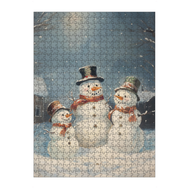 Puzzle Ravensburger "Schneemannfamilie" artboxONE - Weihnachten,Festivals