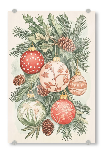 Acrylglasbild "Weihnachtsbaumschmuck" artboxONE - Natur,Floral,Weihnachten,Festivals