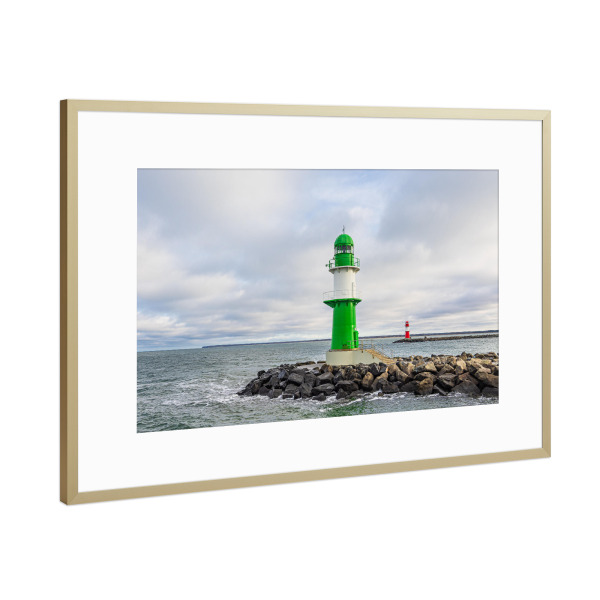 Poster mit Rahmen Gold "Molen und Molentürme" artboxONE - Natur,Reise,Architektur,Reise / Strand und Meer