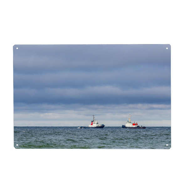 Metall Poster "Zwei Schlepper auf der Ostsee" artboxONE - Natur,Reise,Reise / Strand und Meer