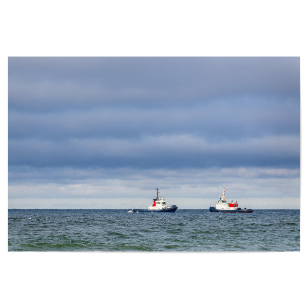 Poster 30x20 cm "Zwei Schlepper auf der Ostsee" artboxONE - Natur,Reise,Reise / Strand und Meer