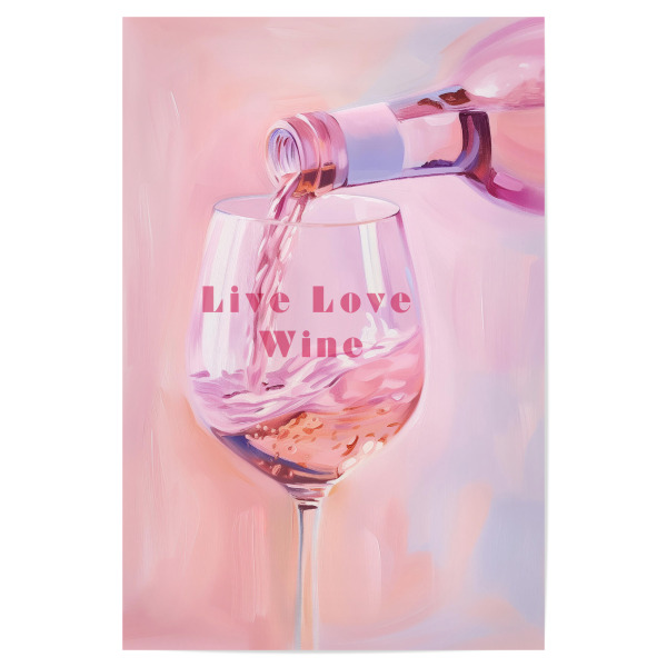 Poster "Roséwein Liebe in Pastel" artboxONE - Typografie,Essen & Trinken,Essen & Trinken / Alkohol