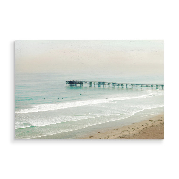 Holzbild "Zimmer mit Aussicht" artboxONE - Natur,Menschen,Reise / Strand und Meer - Dock,Küste,Reise,Strand,Meer,Steg