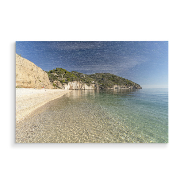 Holzbild "Strand von Mattinata" artboxONE - Reise / Strand und Meer