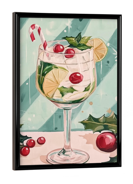 Poster mit schwarzem Rahmen "Festival-Cocktail" artboxONE - Essen & Trinken,Abstrakt,Weihnachten,Essen & Trinken / Alkohol,Festivals