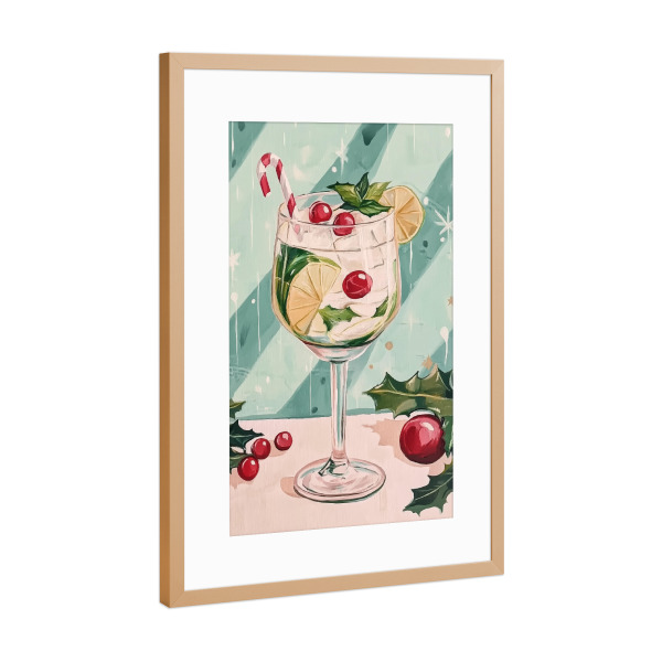 Poster mit Rahmen Kupfer "Festival-Cocktail" artboxONE - Essen & Trinken,Abstrakt,Weihnachten,Essen & Trinken / Alkohol,Festivals