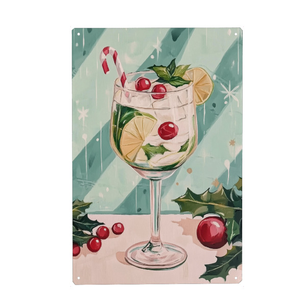 Metall Poster "Festival-Cocktail" artboxONE - Essen & Trinken,Abstrakt,Weihnachten,Essen & Trinken / Alkohol,Festivals
